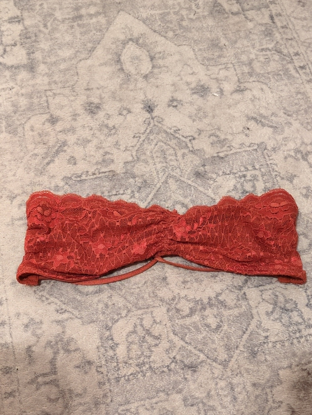 Free People Lace Bandeau Bralette - Rust
